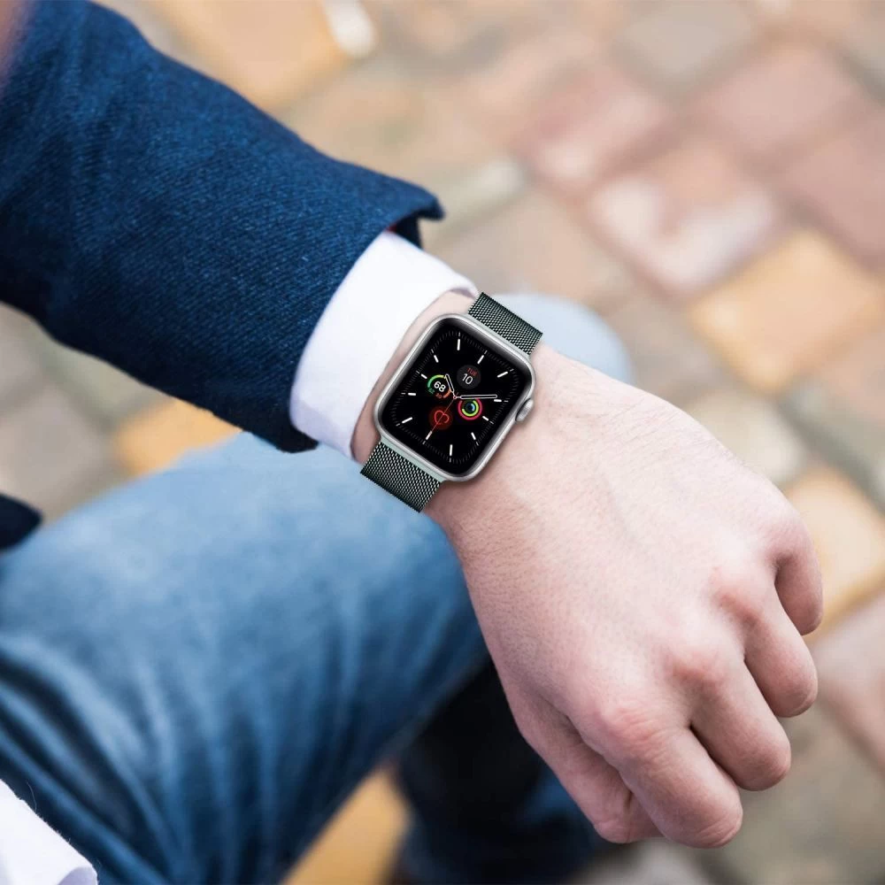 Apple Watch 12 Nutikellade rihmad must TECH-PROTECT MilaneseBand (44/45/46 MM)
