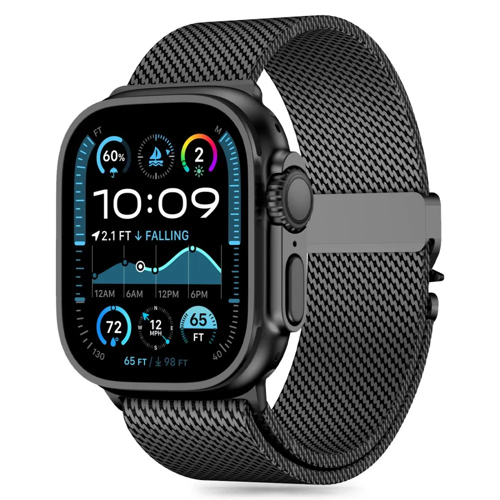 Apple Watch 12 Nutikellade rihmad must TECH-PROTECT MILANO (44/45/46 MM)