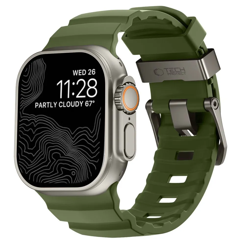 Apple Watch 12 Älykellon rannekkeet vihreä TECH-PROTECT MOTION (44/45/46 MM)