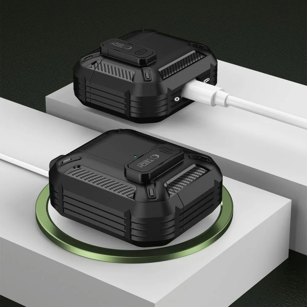 Apple AirPods 5 Aizsargvāciņi un maciņi  TECH-PROTECT CARBONOX