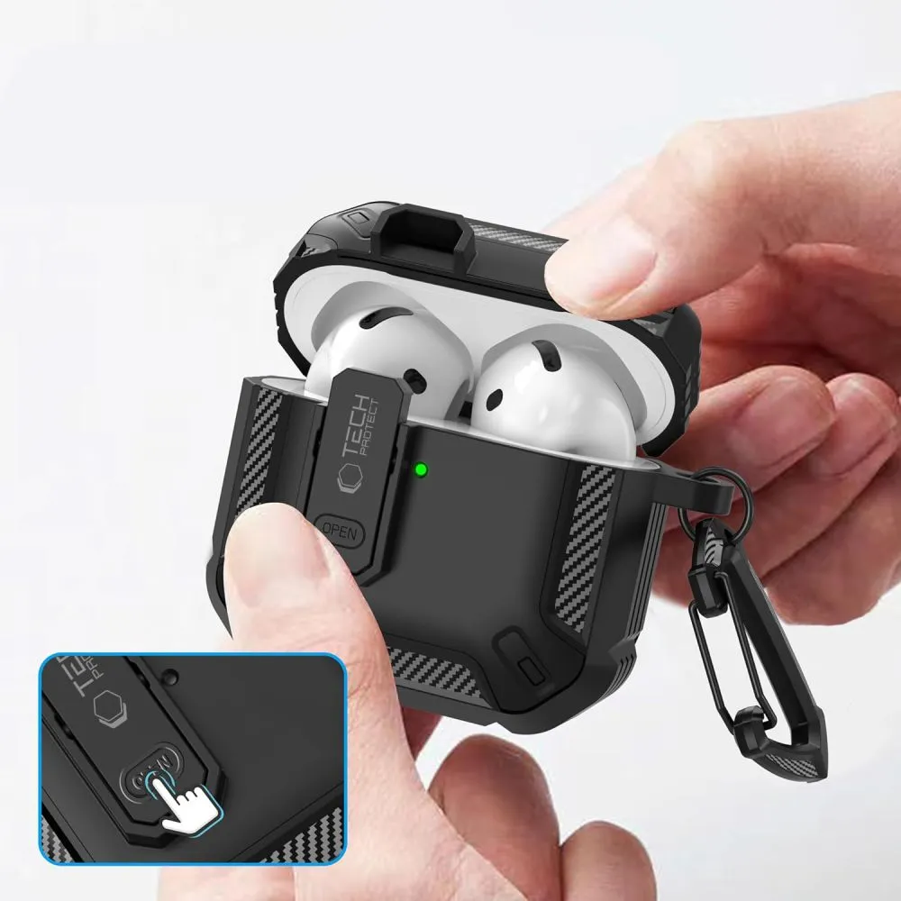 Apple AirPods 5 Aizsargvāciņi un maciņi  TECH-PROTECT CARBONOX