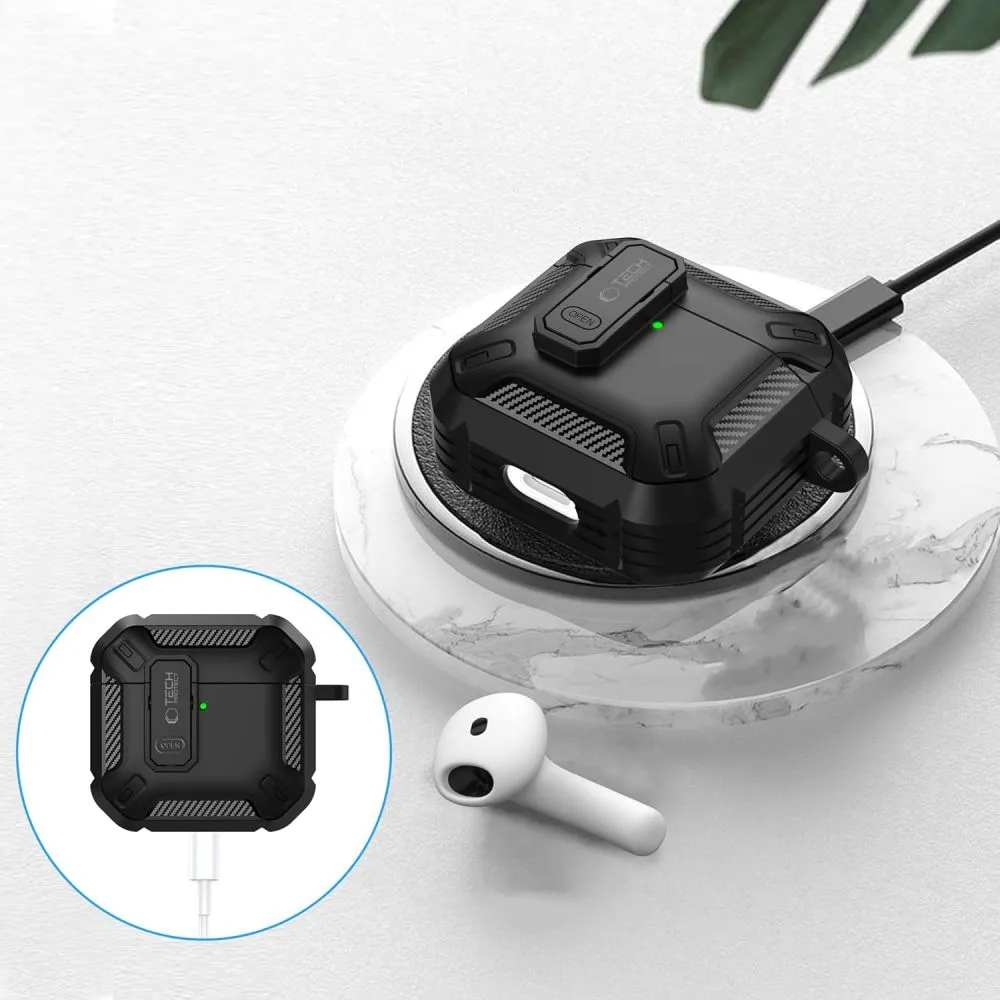 Apple AirPods 5 Aizsargvāciņi un maciņi  TECH-PROTECT CARBONOX
