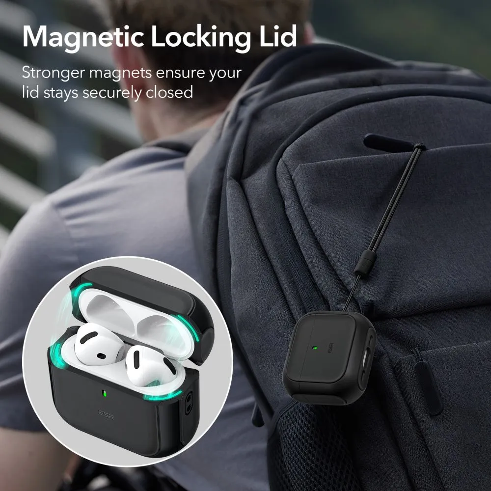 Apple AirPods 5 Aizsargvāciņi un maciņi melns ESR ORBIT HALOLOCK MAGSAFE