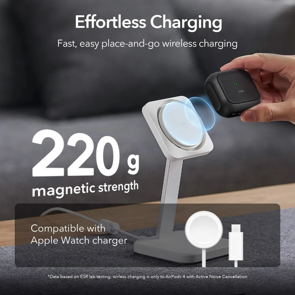 Apple AirPods 5 Aizsargvāciņi un maciņi melns ESR ORBIT HALOLOCK MAGSAFE