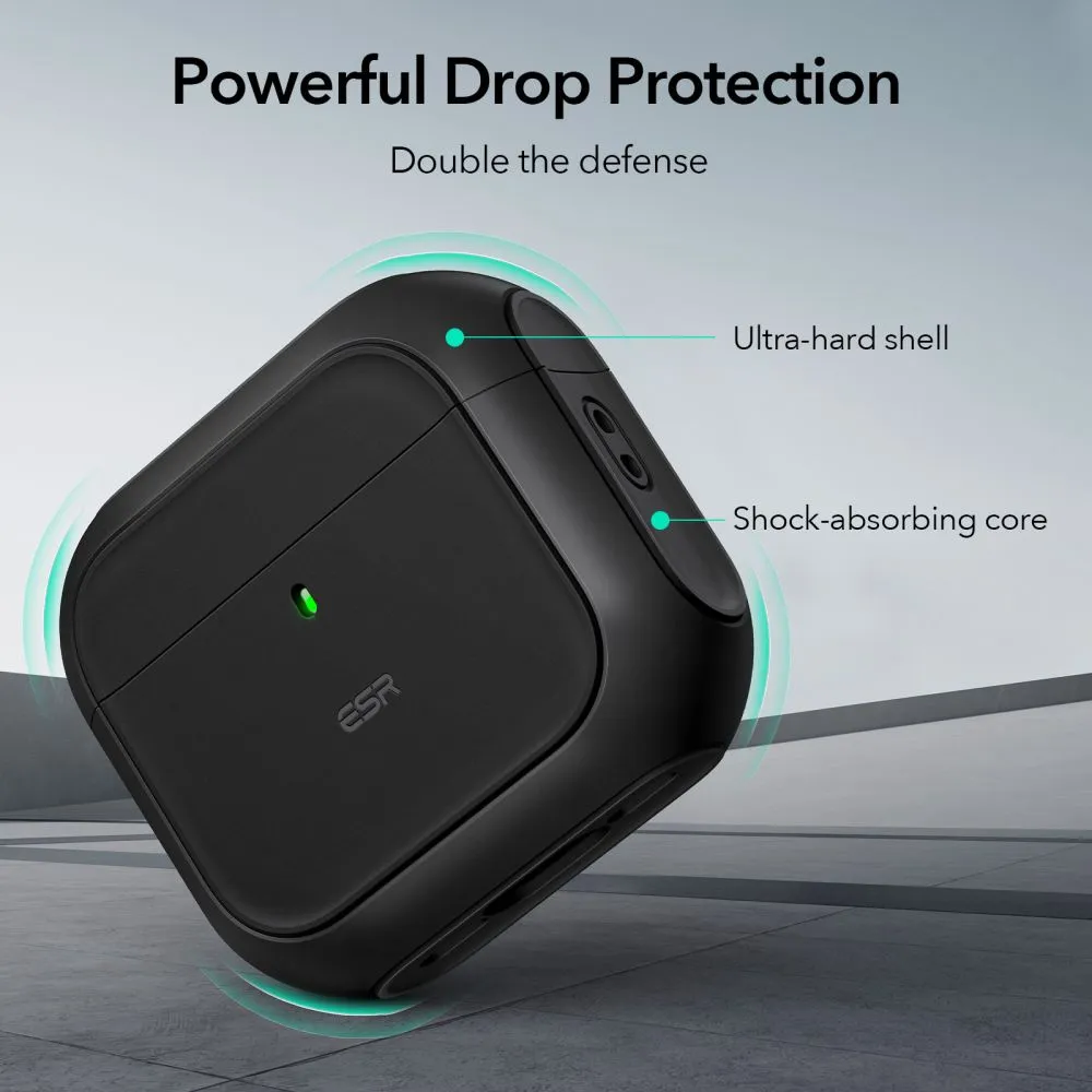 Apple AirPods 5 Aizsargvāciņi un maciņi melns ESR ORBIT HALOLOCK MAGSAFE