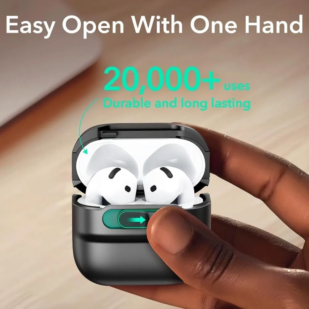 Apple AirPods 5 Aizsargvāciņi un maciņi melns ESR PULSE HALOLOCK MAGSAFE