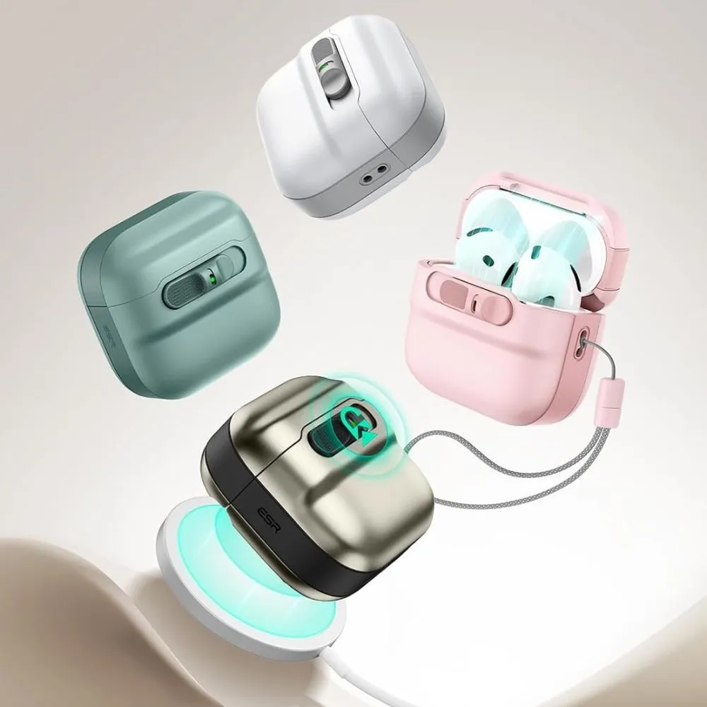 Apple AirPods 5 Aizsargvāciņi un maciņi melns ESR PULSE HALOLOCK MAGSAFE