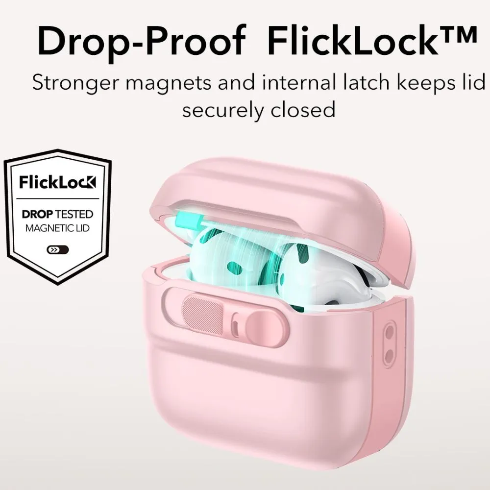 Apple AirPods 5 Aizsargvāciņi un maciņi rozā ESR PULSE HALOLOCK MAGSAFE