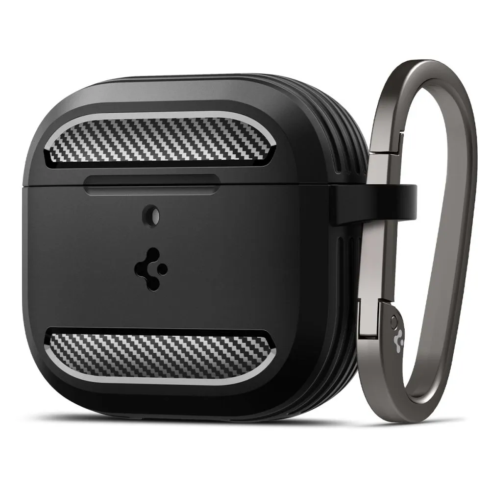 Apple AirPods 5 Aizsargvāciņi un maciņi melns SPIGEN RUGGED ARMOR