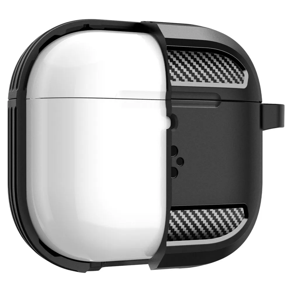 Apple AirPods 5 Aizsargvāciņi un maciņi melns SPIGEN RUGGED ARMOR