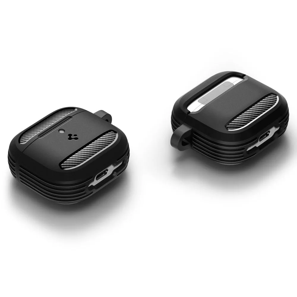 Apple AirPods 5 Aizsargvāciņi un maciņi melns SPIGEN RUGGED ARMOR
