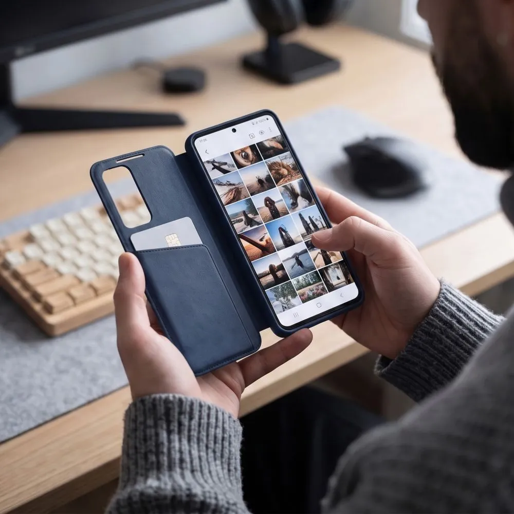Samsung Galaxy S26 FE Telefoni ümbrised sinine TECH-PROTECT SMART WALLET
