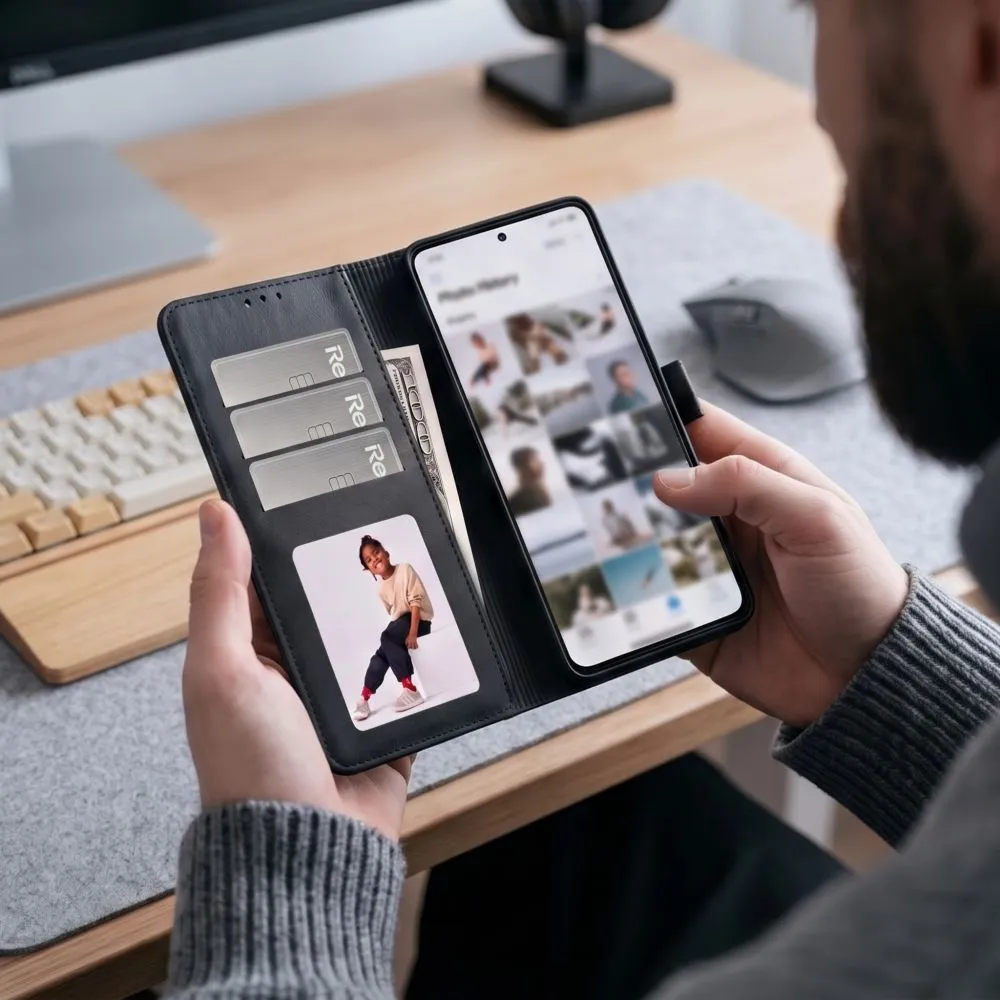 Xiaomi RedMi Note 17 Pro Max 5G Telefona maciņš melns TECH-PROTECT WALLET