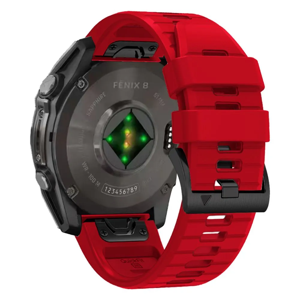 Garmin Fenix 9 / PRO Nutikellade rihmad punane TECH-PROTECT SILICONE LINE (51 MM)