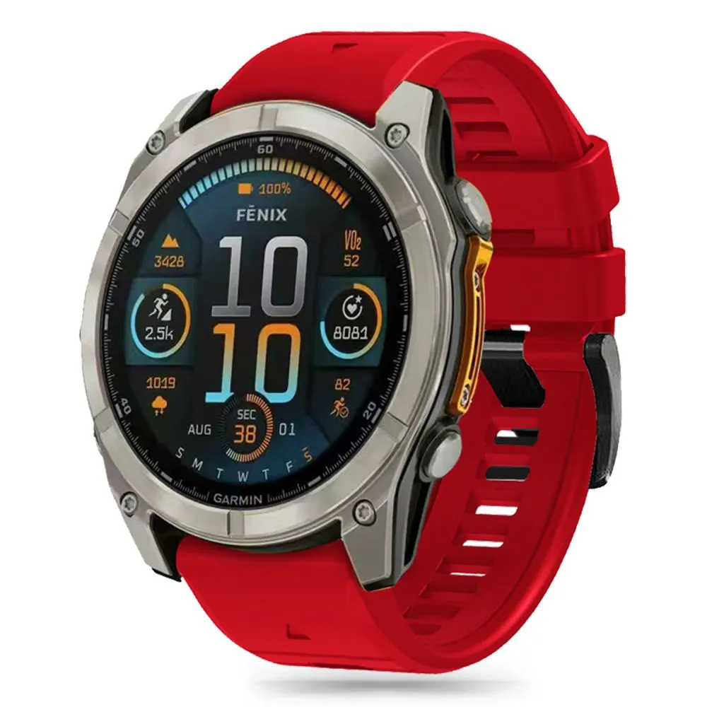 Garmin Fenix 9 / PRO Viedpulksteņu siksniņas sarkans TECH-PROTECT SILICONE LINE (51 MM)