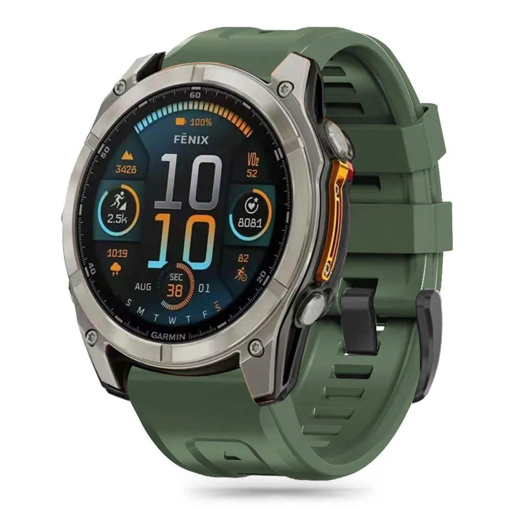 Garmin Fenix 9 / PRO Nutikellade rihmad roheline TECH-PROTECT SILICONE (43 MM)