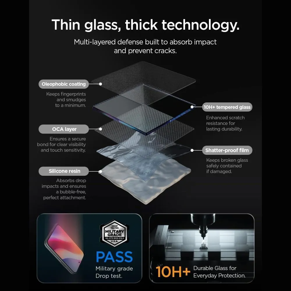 Apple iPhone Duo Aizsargstikls SPIGEN GLAS.TR EZ FIT PRO AC (2-PACK)