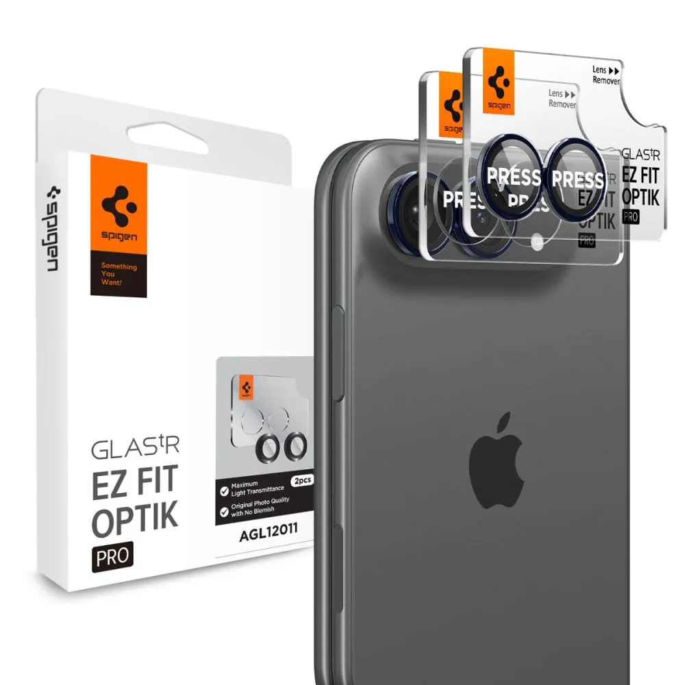 Apple iPhone Duo Aizsargstikls SPIGEN OPTIK PRO GLAS.TR EZ FIT CAMERA PROTECTOR 2-PACK